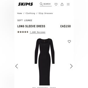 SKIMS long sleeve dress brand new